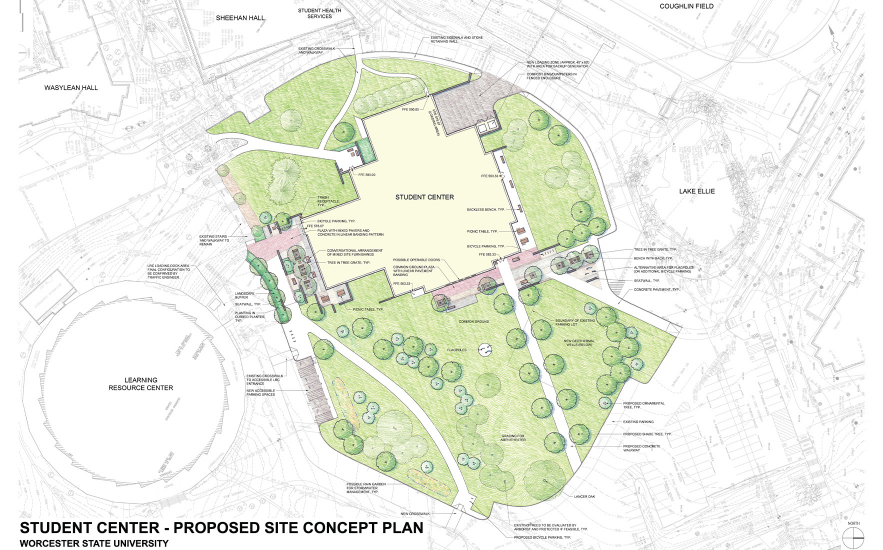 Shadley Associates Landscape Architecture: Worcester State University Student Center Feasibility Study